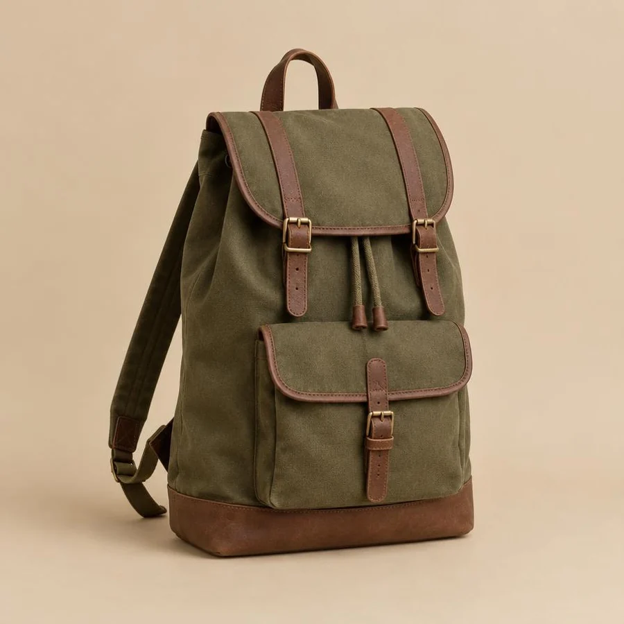 Vintage Canvas Rucksack — unbranded bag sample